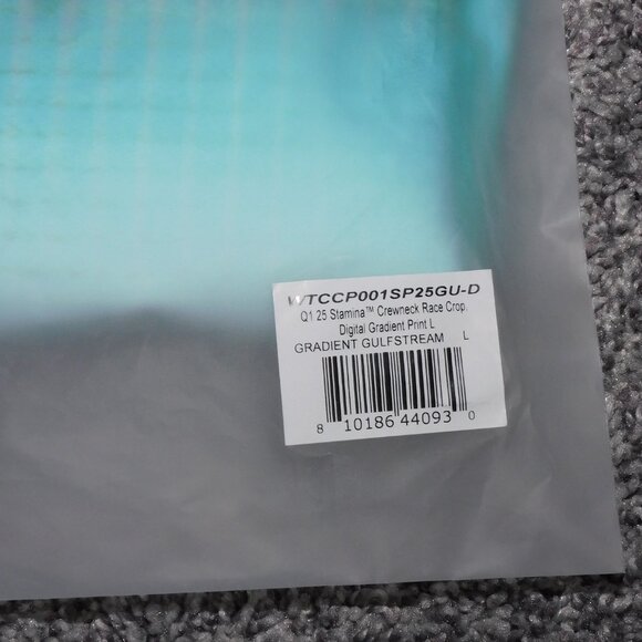 Bandit Running Stamina Crewneck Race Crop In Gulfstream Print NWT Size Large - Picture 5 of 5